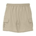 thumbnail image 5 of ShomPort Kids Boys Girls Cargo Shorts Wide Leg Knee Length Lightweight Quick Dry Casual Shorts for Summer, 5 of 7