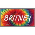 thumbnail image 1 of Britney Name Tie Dye Style License Plate Tag Vanity Novelty Metal | UV Printed Metal | 6-Inches By 12-Inches | Car Truck RV Trailer Wall Shop Man Cave | NP1306, 1 of 1