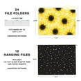 thumbnail image 6 of Global Printed Products 12 Hanging File Folders and 24 File Folders, Letter Sized- Sunflower, 6 of 7
