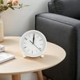 thumbnail image 2 of Unique Bargains Retro Metal Casing Alarm Clock White 4.5"L x 2.0"W x 4.7"H, 2 of 5