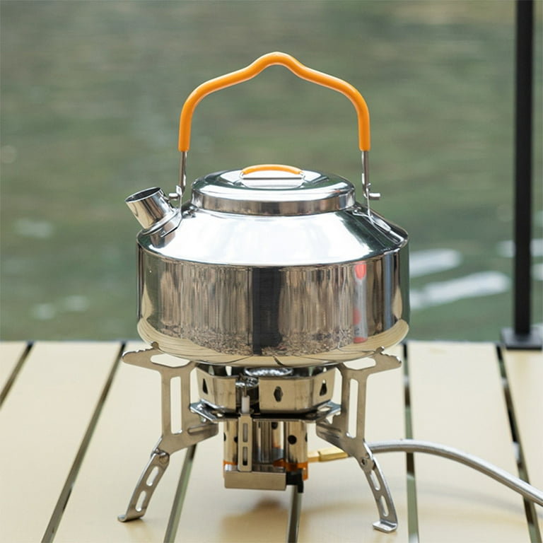 Camping Campfire Kettle Outdoor Kitchenware Stainless Steel Tea Coffee