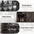 thumbnail image 3 of Coffee Bar Cabinet, Farmhouse Buffet Cabinet with Storage, 75" Tall Bar Cabinet Kitchen Buffet Sideboard with Sliding Barn Door, Coffee Hutch Cabinet for Dining Room, 3 of 9