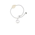 thumbnail image 2 of Delight Jewelry Silvertone Butterfly Silhouette - Goldtone Leaf Delicate Bracelet, 6.25+1.75", 2 of 4