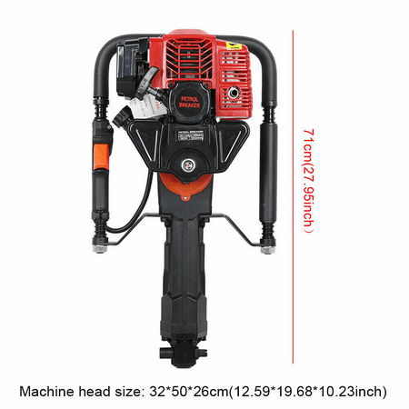 2 Stroke 52cc Gas T Post Gasoline Petrol Post Driver Single Cylinder 1900W