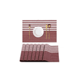 thumbnail image 1 of Mantel Individual Lavable Antideslizante 8 Piezas Color Rojo Raya, 1 of 4