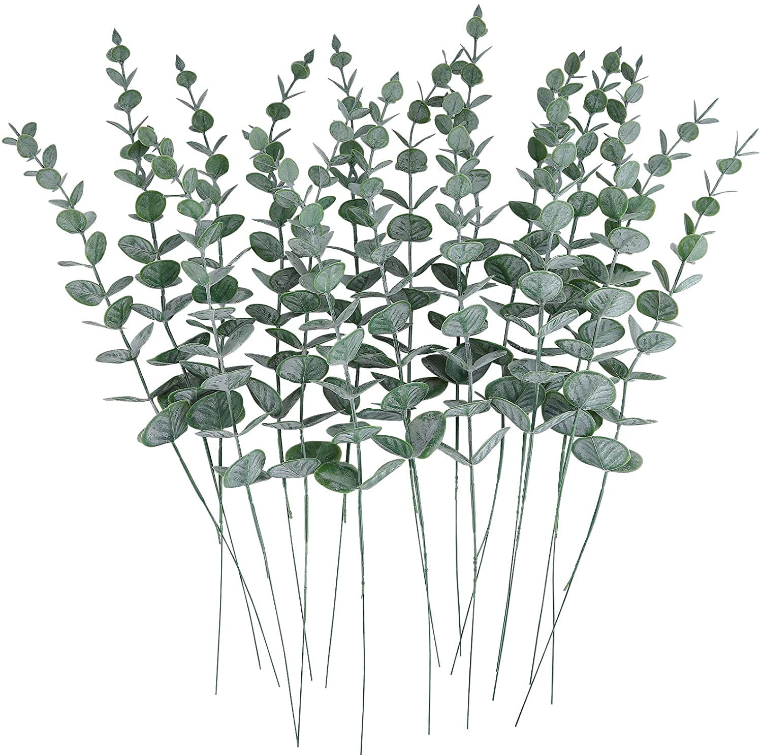 Artificial Plants Fake Leaves Eucalyptus Green Plant Leaves Flowers Home Decor 