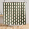 thumbnail image 6 of Tchckioa Christmas Cane Holly Shower Curtain,Privacy Protection Hooks Bath Curtain for Bathtub Decor 47x72 Inch,Green and Beige, 6 of 6