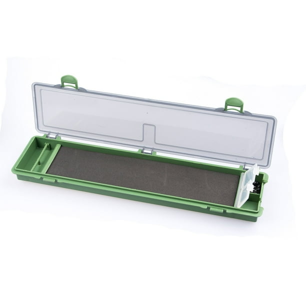 Xihbxyly Lujosa Caja para Hilo de Pescar, con Tapa de Cierre de Doble Clip, Ideal para Guardar Coleteros, Material de Polietileno, Color Blanco, 34,5 X 9 X 2,5 Cm.