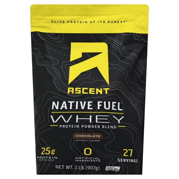 Ascent Native Fuel Whey Protein Powder Chocolate 2 Lbs 2016