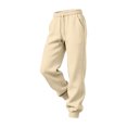 thumbnail image 5 of Resicozy Sweatpants for Men Lightweight Cotton Cuffed Jogger Sweatpant Casual Drawstring Elastic Waist Pant with Pocket Beige M, 5 of 8