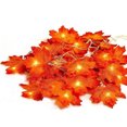 thumbnail image 3 of Luces de hadas de hojas de arce, 20 luces LED de guirnalda de hojas de arce otoñales, luces decorativas de guirnaldas de hojas de otoño con pilas para fiestas, luces navideñas, Acción de Gracias, 3 of 8