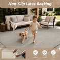 thumbnail image 4 of SIXHOME 9'x12' Outdoor Patio Rug, Modern Indoor Outdoor Area Rug with Textured Linear Pattern for Deck, Porch, Backyard, RV, Garden, Gray, 4 of 8