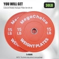 thumbnail image 1 of Eastvita High - Quality 15LB Pair Orange Rubber Bumper Plates Featuring Embossed Lettering, 1 of 10