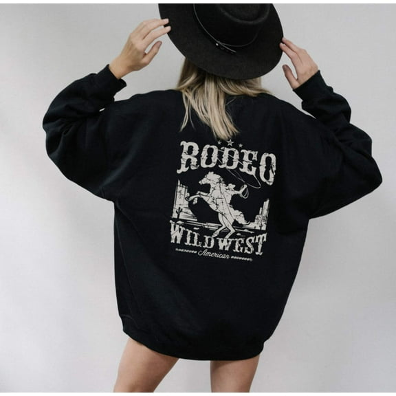 RODEO WILD WEST HORSE Graphic Unisex Fleece Pullover