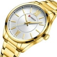 thumbnail image 3 of CURREN Classy Watches for Men with Stainless Steel Band Casual Male Quartz Wristwatches Fashion Business Clock, 3 of 6