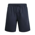 thumbnail image 2 of 2 Pack Men's Fleece Shorts Cotton with Drawstring and Pockets Lightweight Casual Warming Thermal Lined Menswear Bottoms Athletic Warm Spring Fall Winter, 2 of 4