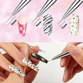 thumbnail image 2 of Makartt 3Pcs Nail Art Liner Brush Acrylic Nail Brush Gel Nail Painting Brush Nail Art Design Pen Set Nail Dotting Painting Pen Drawing Nail Brush Set Shiny Diamond Acrylic Handle for Home DIY Salon, 2 of 3
