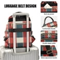 thumbnail image 3 of FORMRS Mini Backpack Purse for Women Quilted Travel Daypack Casual Shoulder Bag, Vibrant Red Tartan Pattern, 3 of 7