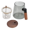 thumbnail image 2 of Tetera, 750 Ml, Transparente, Resistencia Al Calor, De Madera De Nogal, Infusor, Vidrio Engrosado, Separación De Agua, Tetera Para Preparar Té, 2 of 7