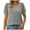 Grey, variant on Womens Short Sleeve Blouses Fashion Woman Causal V-Neck Vintage Solid Blouse Short Sleeve T-Shirt Summer Tops Summer T Shirts for Women Women Short Sleeve Tops Short Sleeve Tops for Women