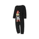 thumbnail image 3 of Pijamas Para La Familia Navidad Manga Larga Sombrero Estampado Tops + Pantalones A Cuadros Conjunto Ropa De Dormir ; 6-9 MesesBebé Negro, 3 of 5