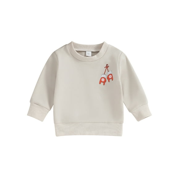 Bagilaanoe Toddler Baby Girl Boy Christmas Sweatshirt Long Sleeve Print Pullover 6M 12M 18M 24M 3T Kids Fall Loose Tee Tops