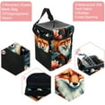 thumbnail image 2 of Fox Mini Trash Can Car Garbage Can Car Trash Can - Foldable with Lid, Leak-Proof, Hanging Storage Bag, 2 of 6
