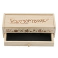 thumbnail image 1 of Double Layer Large Capacity Wooden Pencil CaseStationery Storage Case with Mini Blackboard, 1 of 8