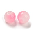 thumbnail image 2 of Two Tone Spray Painting Glass Beads Imitation Jade Glass Round Pink 10mm Hole: 1.8mm 200pcs/bag diy, 2 of 2