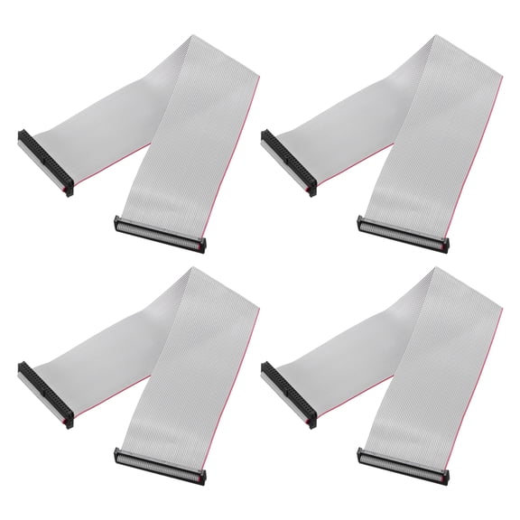 Uxcell 4Pcs Flat Ribbon Cable 2mm Pitch 50mm Width 30cm Long 50 Pin FC to FC Flat Ribbon Connector for PC LED Displays