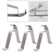 thumbnail image 5 of Soportes para barra de cortina de hierro resistente, soportes para barra tipo R, soporte para barra de cortina de pared 19 mm de plata, 5 of 9