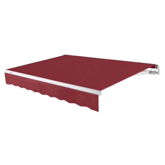 Awntech 10' x 8' Maui Left Motor Left Motorized Patio Retractable Awning, Burgundy