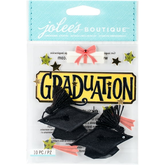 Jolee's Boutique Graduation Dimensional Stickers, 10 Piece