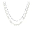 thumbnail image 1 of Layering Necklace with Pearls and Paperclip Chain, 1 of 4