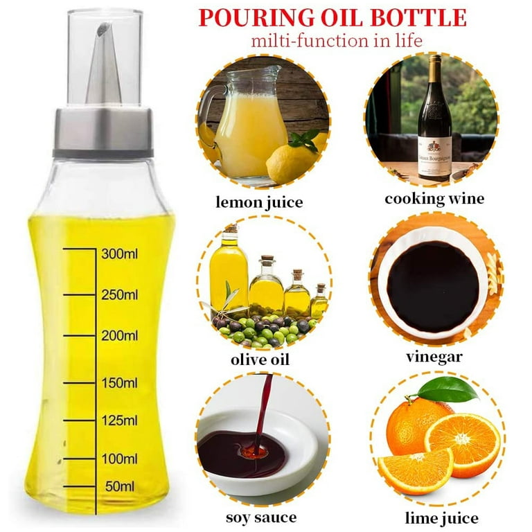 400ml Olive Oil Dispenser Bottle, Glass Oil and Vinegar Dispenser Set Oil  Container for Kitchen 