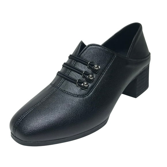 Cathalem Ballet Flats Shoes for Women Low Heel Dress Shoes for Women,Black 40