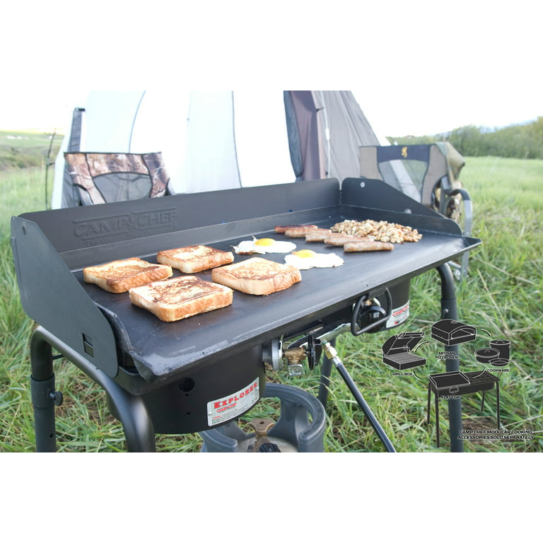 Camp Chef 14 x 16 Professional Flat Top Steel Griddle in the Grill