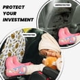 thumbnail image 4 of Fuzoiu Honey Print 2 Pack Kick Mat Back Seat Protector With 3 Storage Pockets, Universal Car Seat Back Organizer For Kids Pets, Waterproof Backseat Protector For Most Car, 4 of 8