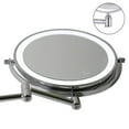 thumbnail image 2 of Wall Mounted Makeup Mirror, 10x Magnifying Double Sided Led Lighted Mirror--, 2 of 5