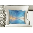 thumbnail image 4 of Ambesonne Blue Throw Pillow Cover 2 Pack, Ocean Horizon Clouds Sky, 18", Blue, 4 of 6