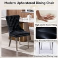 thumbnail image 3 of 7 Piece Extendable Dining Room Table Set for 6, 63"-79" Faux Marble Kitchen Table and 6 Black Tufted Chairs Set for 6, Modern Large Expandable Dinner Tables Set with White Double Columns Base, 3 of 9