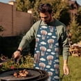 thumbnail image 4 of Blue Background Football Hot Air Balloons Apron-Garden Aprons for Women with Pockets-Cotton Linen Waterproof Kitchen Cooking Gardening Aprons Adjustable for Kitchen,Cooking,BBQ and Salon 33x27 Inch, 4 of 7