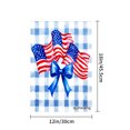 thumbnail image 4 of Amhnf American Flag With Blue Bow On Checkered Background Garden Flag For Home Outdoor Garden Yard Decor 12x18 inch, 4 of 5