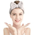 thumbnail image 2 of Harpily Spa Headbands for Women Bow Hairband Women's Facial Makeup Stocking Soft Headbands for Shower Face Wash, 2 of 4