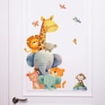 thumbnail image 1 of Adhesivos de pared: animal de la selva, jirafa, elefante, león, monje, 1 of 4