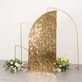thumbnail image 2 of Efavormart 6ft Gold Big Payette Sequin Chiara Backdrop Stand Cover For Half Moon Wedding Arch, 2 of 11