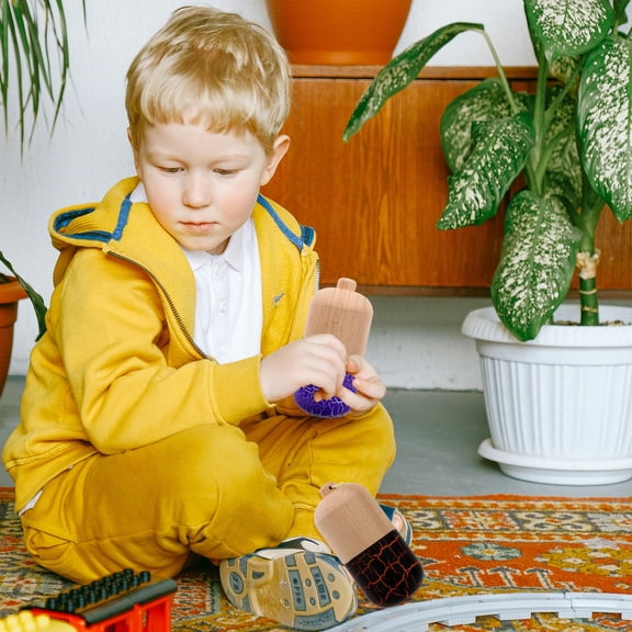 Minkissy 2pcs Kendama Skill Toys Beech Wood Assorted Colors for Balance Improvement and Games