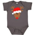 thumbnail image 3 of Inktastic Christmas Cute Reindeer in Santa Hat Boys or Girls Baby Bodysuit, 3 of 5