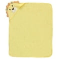 thumbnail image 2 of Luvable Friends Baby Unisex Cotton Animal Face Hooded Towel, Lion, One Size, 2 of 2