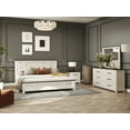 thumbnail image 4 of Roundhill Furniture Realynn 5-Piece Wood Bedroom Set, King Size Panel Bed with Dresser, Mirror, and 2 Nightstands, Off-White Finish, 4 of 17
